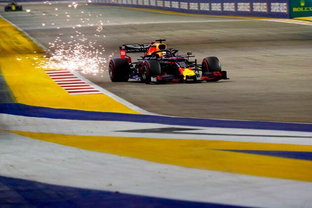 Motorsports: FIA Formula One World Championship, WM, Weltmeisterschaft 2019, Grand Prix of Singapore, 33 Max Verstappen (NLD, Aston Martin Red Bull Racing), Singapore Singapore
