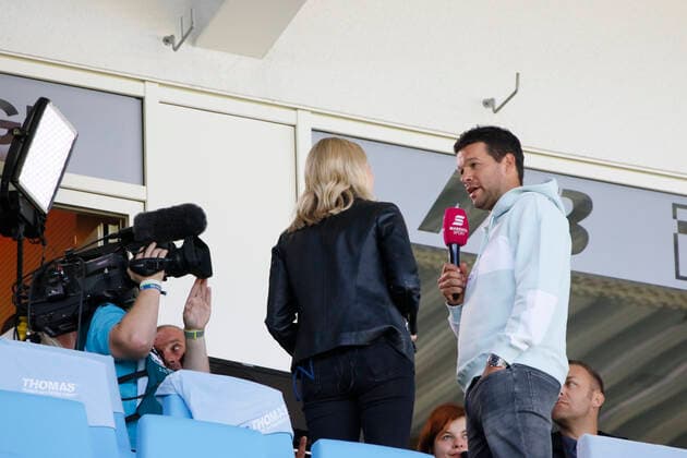 CFC vs FC Carl Zeiss Jena 21 09 2019, Chemnitz, stadium at the Gellertstrasse, sport, football, 3 Bundesliga, 9 matchday CFC vs FC Carl Zeiss Jena Intervievpartner Michael Ballack Chemnitz Sachsen BRD