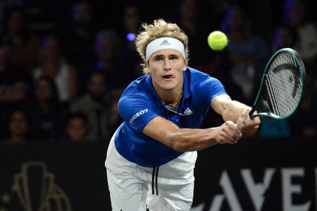 September 21, 2019, Geneva, Switzerland: ALEXANDER ZVEREV in his match v. J. Isner in the Laver Cup tennis event in Geneva Switzerland. Tennis 2019: Laver Cup Day 2 - ZUMAl132 20190921_zap_l132_027 Copyright: xChristopherxLevyx