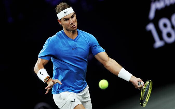 TENNIS - Laver Cup 2019 GENEVA,SWITZERLAND,21.SEP.19 - TENNIS - Laver Cup, Team Europe vs Team World. Image shows Rafael Nadal (ESP). GEPAxpictures xMatthiasxHauer