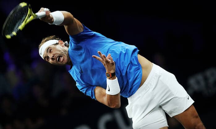 TENNIS - Laver Cup 2019 GENEVA,SWITZERLAND,21.SEP.19 - TENNIS - Laver Cup, Team Europe vs Team World. Image shows Rafael Nadal (ESP). GEPAxpictures xMatthiasxHauer