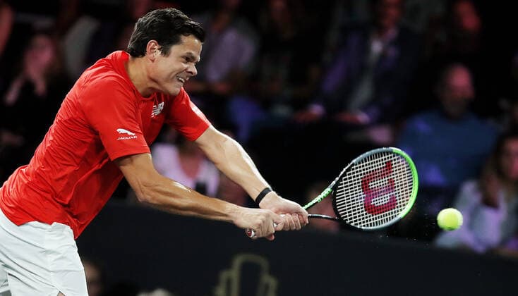 TENNIS - Laver Cup 2019 GENEVA,SWITZERLAND,21.SEP.19 - TENNIS - Laver Cup, Team Europe vs Team World. Image shows Milos Raonic (CAN). GEPAxpictures xMatthiasxHauer