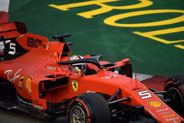 FORMULA 1 2019 SINGAPORE AIRLINES SINGAPORE GRAND PRIX 21 09 2019, Marina Bay Street Circuit, Singapore, FORMULA 1 2019 SINGAPORE AIRLINES SINGAPORE GRAND PRIX, pictured Sebastian Vettel GER 5 , Scuderia Ferrari Mission Winnow nordphotoxBratic nph00250