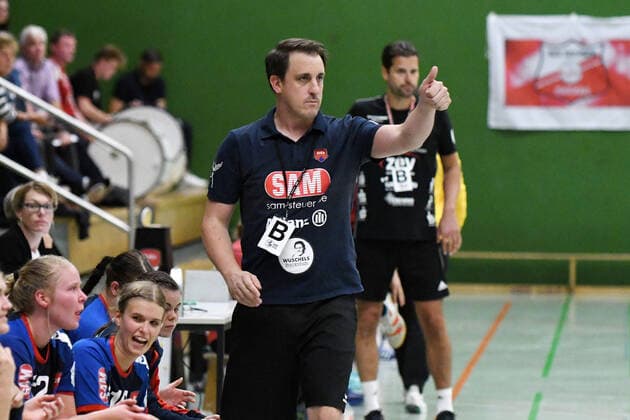 Mike Leibssle Trainer, SG H2KU Herrenberg , SG H2KU Herrenberg vs. BSV Sachsen Zwickau, 2 Handball Bundesliga Women, 3 Matchday, Season 19 20, 121 09 2019, SG H2KU Herrenberg vs. BSV Sachsen Zwickau, 2 Handball Bundesliga Women, 3 Matchday, Season 19 20, 121 09 2019 Dettingen an der Erms Copyright: xEIBNER Florian_Schustx ep_fsu