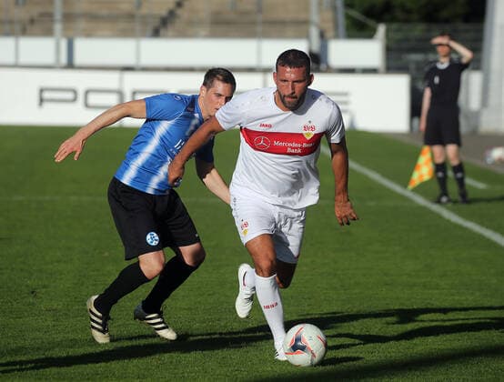 120 years Stuttgarter Kickers Traditionself Germany, Stuttgart, 21 09 2019, Football, 120 years Stuttgarter Kickers Traditionself v l Fabian Gerster Stuttgarter Kickers , Kevin Kuranyi VfB Stuttgart