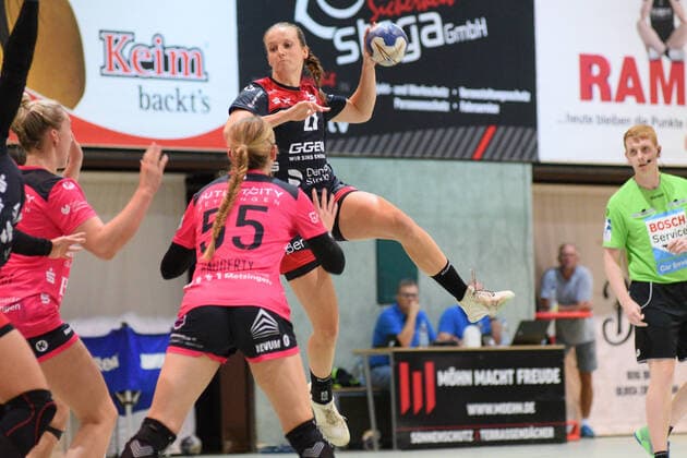 Julia Maidhof HSG Bensheim Auerbach 27 TusSies Metzingen, Handball, HBF, League game, 21 09 2019, Photo TBaur Eibner TusSies Metzingen vs HSG Bensheim Auerbach Metzingen Copyright: xToBaurx EibnerxPressefotox EP_TB