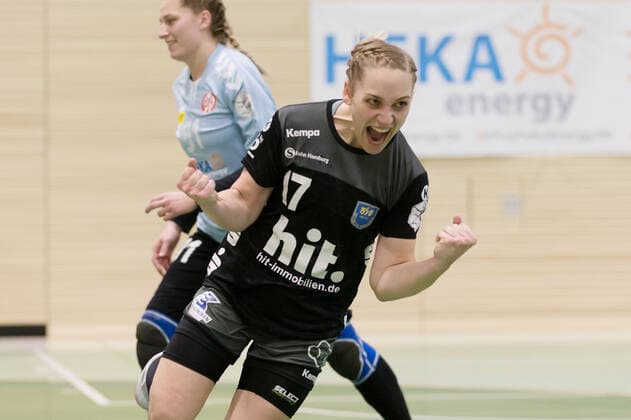 FSG Mainz 05 Budenheim Buxtehuder SV,21 09 2019,GER,Handball, in goal celebration,Maike Schirmer, Buxtehuder SV, 17 , Eibner press photo Ulrich Scherbaum FSG Mainz 05 Budenheim Buxtehuder SV Mainz Budenheim Copyright: xEibner-Pressefoto UlrichxScherbax EP_usm