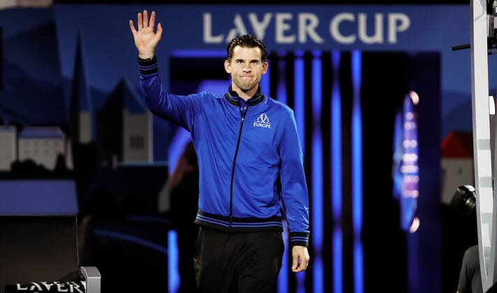 TENNIS - Laver Cup 2019 GENEVA,SWITZERLAND,22.SEP.19 - TENNIS - Laver Cup, Team Europe vs Team World. Image shows Dominic Thiem (AUT). GEPAxpictures xMatthiasxHauer