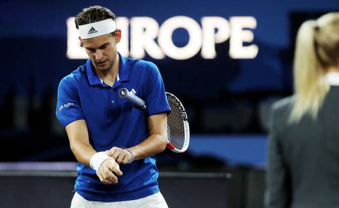 TENNIS - Laver Cup 2019 GENEVA,SWITZERLAND,22.SEP.19 - TENNIS - Laver Cup, Team Europe vs Team World. Image shows Dominic Thiem (AUT). GEPAxpictures xMatthiasxHauer