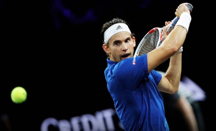 TENNIS - Laver Cup 2019 GENEVA,SWITZERLAND,22.SEP.19 - TENNIS - Laver Cup, Team Europe vs Team World. Image shows Dominic Thiem (AUT). GEPAxpictures xMatthiasxHauer