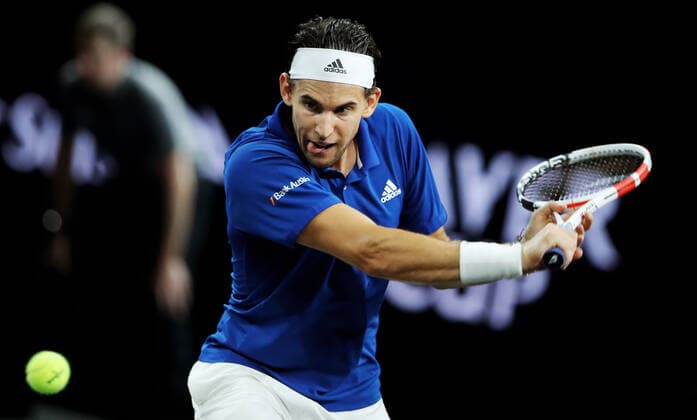 TENNIS - Laver Cup 2019 GENEVA,SWITZERLAND,22.SEP.19 - TENNIS - Laver Cup, Team Europe vs Team World. Image shows Dominic Thiem (AUT). GEPAxpictures xMatthiasxHauer