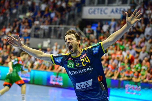 LIQUI MOLY Handball Bundesliga 2019 2020 22 09 2019 SC Magdeburg Rhein Neckar Löwen GETEC Arena Magdeburg Patrick Groetzki RNL, 24 scores the decisive goal to 28 31 , 22 09 2019, Magdeburg Germany , Handball, Bundesliga, Rhein Neckar Löwen SC Magdeburg xshx