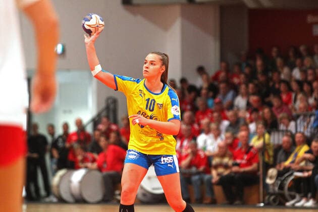 Handball, 2 HBF, HC Leipzig vs. Union Halle Neustadt, 22 09 19 Handball, 2 Bundesliga Women, HBF, Season 2019 2020, 3 Matchdays HC Leipzig vs. SV Union Halle Neustadt, Wildcats on 22 09 19 in the Sporthalle Bruederstrasse Leipzig In the picture Emely THEILIG 10, HC Leipzig Copyright: xBEAUTIFULxSPORTS JanxKaeferx