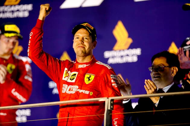 Motorsports: FIA Formula One World Championship, WM, Weltmeisterschaft 2019, Grand Prix of Singapore, 5 Sebastian Vettel (GER, Scuderia Ferrari Mission Winnow), Singapore Singapore