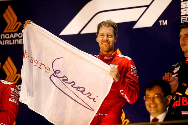 Motorsports: FIA Formula One World Championship, WM, Weltmeisterschaft 2019, Grand Prix of Singapore, 5 Sebastian Vettel (GER, Scuderia Ferrari Mission Winnow), Singapore Singapore