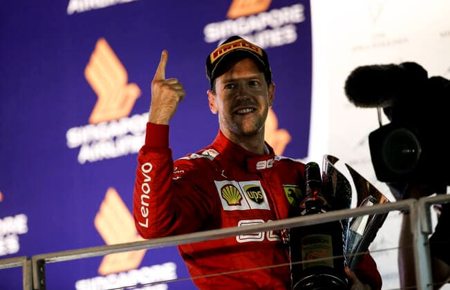 Motorsports: FIA Formula One World Championship, WM, Weltmeisterschaft 2019, Grand Prix of Singapore, 5 Sebastian Vettel (GER, Scuderia Ferrari Mission Winnow), Singapore Singapore