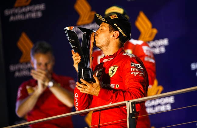 Motorsports: FIA Formula One World Championship, WM, Weltmeisterschaft 2019, Grand Prix of Singapore, 5 Sebastian Vettel (GER, Scuderia Ferrari Mission Winnow), Singapore Singapore