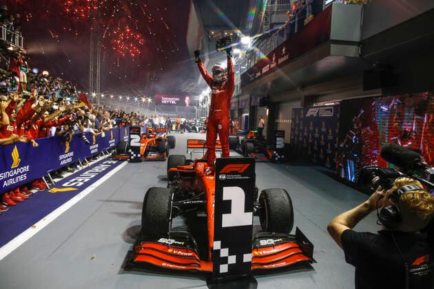 Motorsports: FIA Formula One World Championship, WM, Weltmeisterschaft 2019, Grand Prix of Singapore, 5 Sebastian Vettel (GER, Scuderia Ferrari Mission Winnow), Singapore Singapore