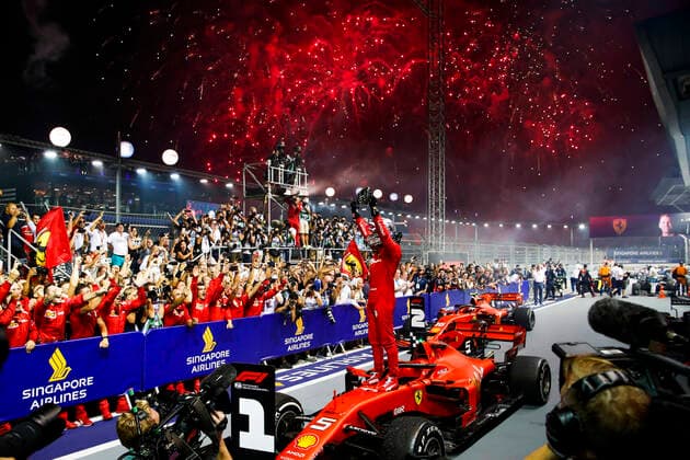 Motorsports: FIA Formula One World Championship, WM, Weltmeisterschaft 2019, Grand Prix of Singapore, 5 Sebastian Vettel (GER, Scuderia Ferrari Mission Winnow), Singapore Singapore