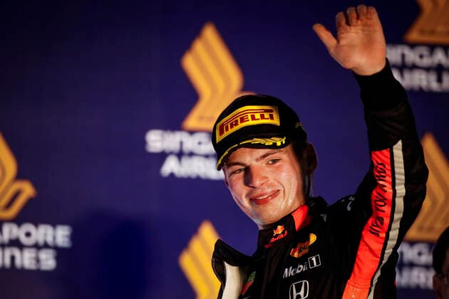 Motorsports: FIA Formula One World Championship, WM, Weltmeisterschaft 2019, Grand Prix of Singapore, 33 Max Verstappen (NLD, Aston Martin Red Bull Racing), Singapore Singapore