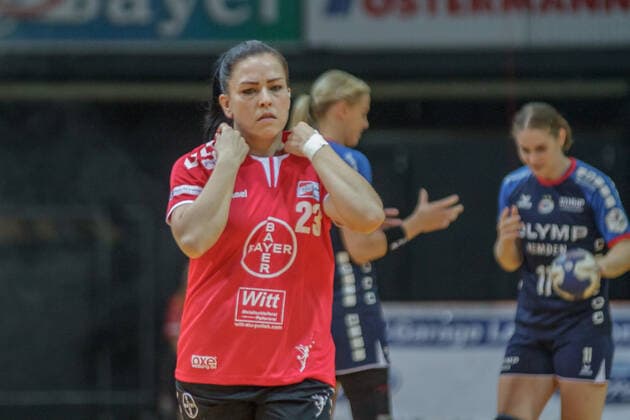 1 HBF, TSV Bayer 04 Leverkusen SG BBM Bietigheim, Leverkusen, 22 9 2019 Svenja Huber TSV Bayer 04 Leverkusen , TSV Bayer 04 Leverkusen SG BBM Bietigheim on 22 9 2019 in the Ostermann Arena, Leverkusen Copyright: xBEAUTIFULxSPORTS MarcxJungex