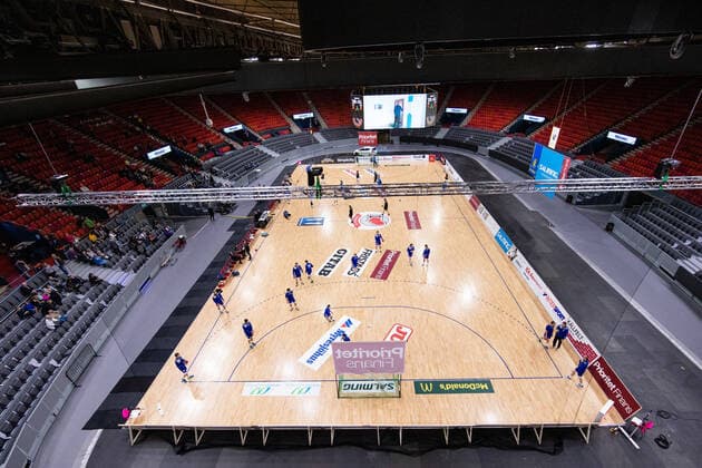 190923 Scandinavium interior before the handball match in the Handball Ball between Redbergslid and Alingsas on September 23, 2019 in Gothenburg,  Copyright: MICHAELxERICHSEN BB190923MI049