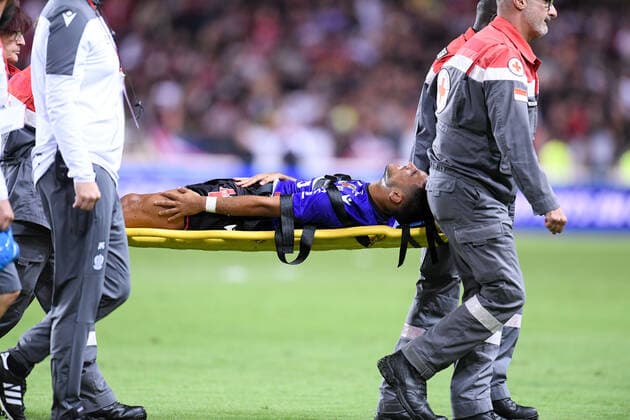 BLESSURE - 10 ADAM OUNAS (NICE) - CIVIERE FOOTBALL : Monaco vs Nice - Ligue 1 Conforama - 24 09 2019 FEP Panoramic 