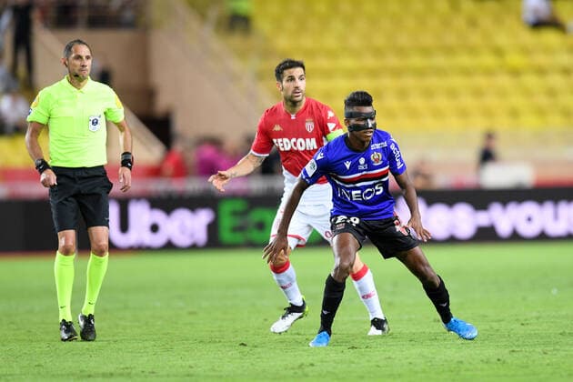 28 HICHAM BOUDAOUI (NICE) FOOTBALL : Monaco vs Nice - Ligue 1 Conforama - 24 09 2019 FEP Panoramic 