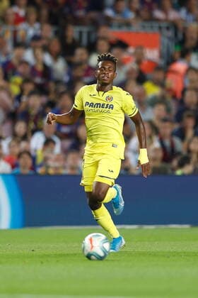 Samuel Chukwueze (Villarreal), SEPTEMBER 24, 2019 - Football Soccer : Spanish La Liga Santander match between FC Barcelona, Barca 2-1 Villarreal CF at the Camp Nou in Barcelona, Spain. Noxthirdxpartyxsales. Moreximagesxavailablexatxwww.afloimages.com  (112961137)