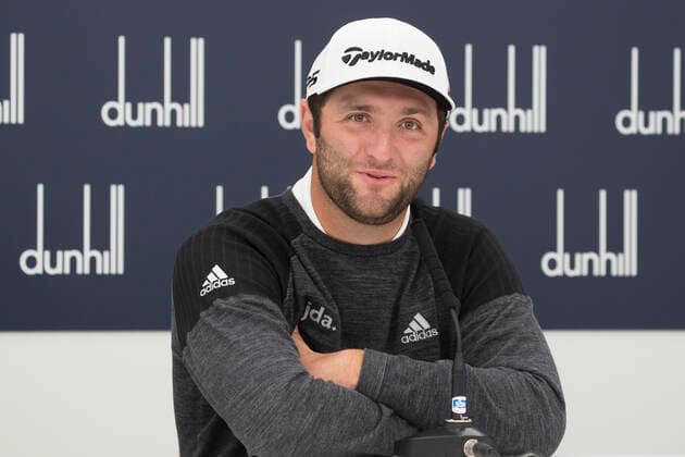 25th September 2019; Old Course at St Andrews, Fife, Scotland; European Tour, Alfred Dunhill Links Championship, Practice day; Jon Rahm of Spain speaks to the media on the eve of the first round of Alfred Dunhill Links Championship - Editorial Use  ActionPlus12171325 DavidxYoung