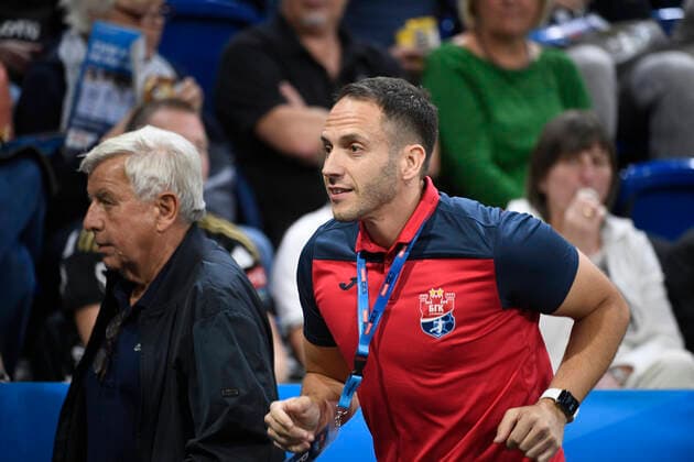 Brest coach Raul Alonso, handball, men, THW Kiel vs. HC Meshkov Brest, Champions League, 3 matchday, group phase, 25 09 19 Kiel Sparkassen Arena Schleswig Holstein Germany