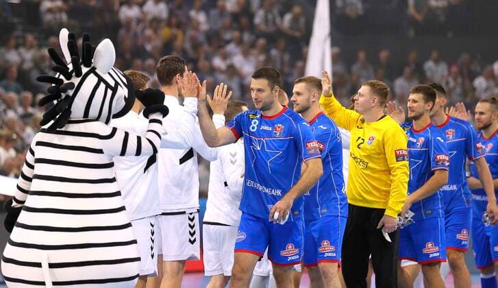 Photo Welcome by Marko Panic Meshkov Handball Men Champions League at Mi 25 09 2019 THW Kiel HC Meshkov Brest
