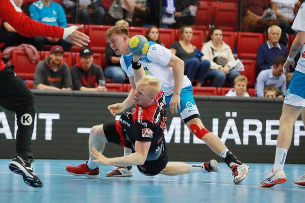 Sebastian Firnhaber HC Erlangen TVB 1898 Stuttgart HC Erlangen, DHB Cup, 1 8 Final on 25 09 2019 Stuttgart Copyright: xEIBNER Benjamin_Laux EP_BLU