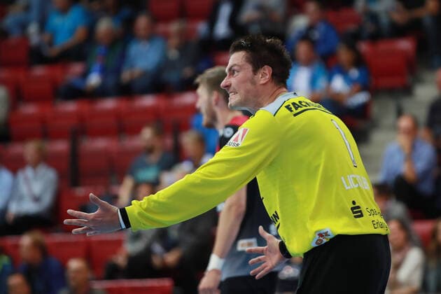 Goalkeeper Christian Lichtlein HC Erlangen TVB 1898 Stuttgart HC Erlangen, DHB Cup, 1 8 Final on 25 09 2019 Stuttgart Copyright: xEIBNER Benjamin_Laux EP_BLU