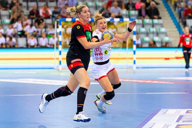Coburg, Germany 25 September 2019 EHF Women European Championship Qualification Germany vs Belarus Marlene Zapf Germany Metzingen Coburg HUK Coburg Arena Bayern Germany