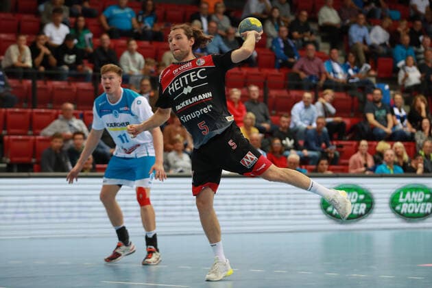 Johannes Sellin HC Erlangen TVB 1898 Stuttgart HC Erlangen, DHB Cup, 1 8 Final on 25 09 2019 Stuttgart Copyright: xEIBNER Benjamin_Laux EP_BLU