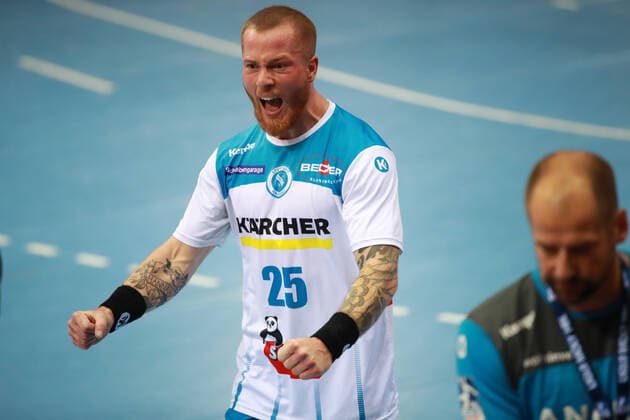 Patrick Zieker TVB 1898 Stuttgart TVB 1898 Stuttgart HC Erlangen, DHB Cup, 1 8 Finals on 25 09 2019 Stuttgart Copyright: xEIBNER Benjamin_Laux EP_BLU