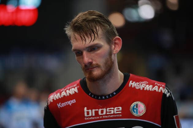 Antonio Metzner HC Erlangen after end of match TVB 1898 Stuttgart HC Erlangen, DHB Cup, 1 8 Final on 25 09 2019 Stuttgart Copyright: xEIBNER Benjamin_Laux EP_BLU