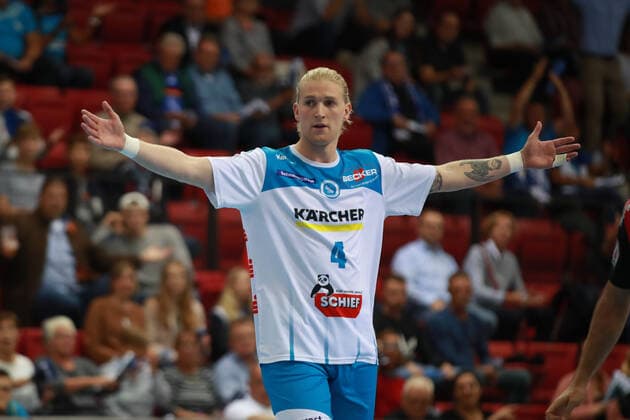 Elvar Asgeirsson TVB 1898 Stuttgart TVB 1898 Stuttgart HC Erlangen, DHB Pokal, 1 8 Final on 25 09 2019 Stuttgart Copyright: xEIBNER Benjamin_Laux EP_BLU