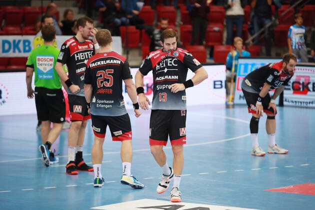 Disappointment with Michael Haass HC Erlangen and his team after the end of the game TVB 1898 Stuttgart HC Erlangen, DHB Cup, 1 8 Final on 25 09 2019 Stuttgart Copyright: xEIBNER Benjamin_Laux EP_BLU