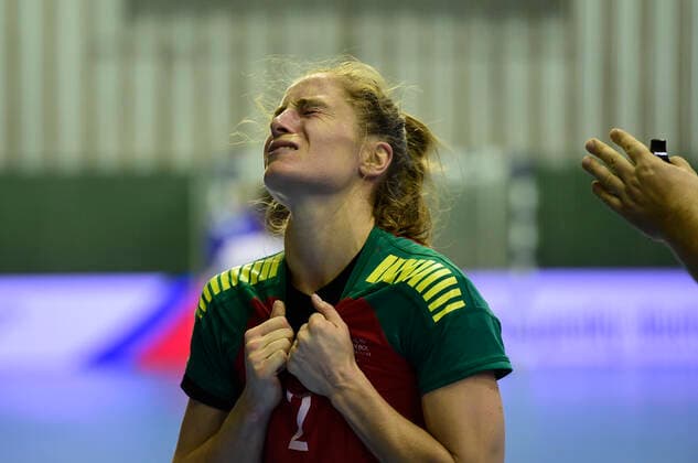 Mariana Ferreira Lopes (Portugal) is seen during the Qualifier for women s handball European Championship, EM, Europameisterschaft Czechia vs Portugal in Olomouc, Czech Republic, September 25, 2019. (CTKxPhoto LudekxPerina) CTKPhotoP201909251129201  LPE 012
