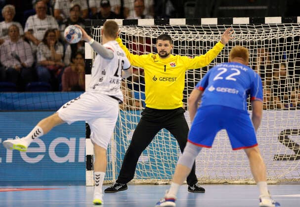 Photo Goalkeeper Ivan Pesic Brest Handball Men Champions League on Wed 25 09 2019 THW Kiel HC Meshkov Brest 30 23