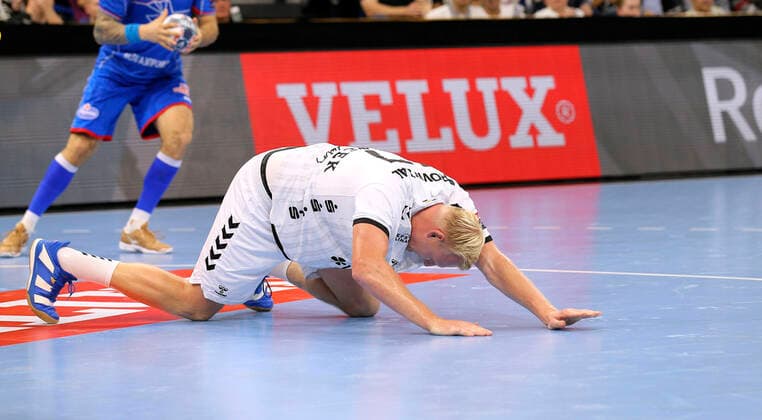 Photo Patrick Wiencek Kiel is devastated Handball Mens Champions League at Mi 25 09 2019 THW Kiel HC Meshkov Brest 31 23