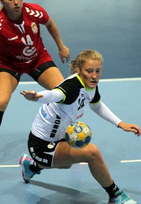 25.09.2019 Kraljevo(Serbia) Serbia-Switzerland EHF European qualifiers women s handball Dimitra Hess Switzerland(LK Zug) during lost match : 