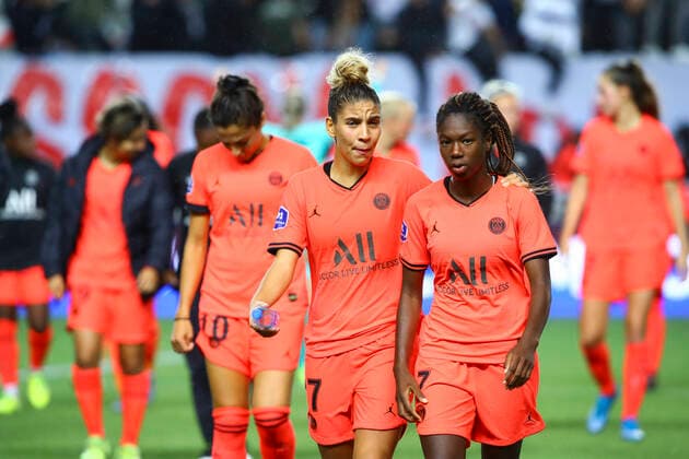Lea Khelifi (PSG) et Aminata Diallo (PSG) FOOTBALL : PSG vs Braga - Ligue des Champions Feminine - 26 09 2019 GwendolineLeGoff Panoramic 