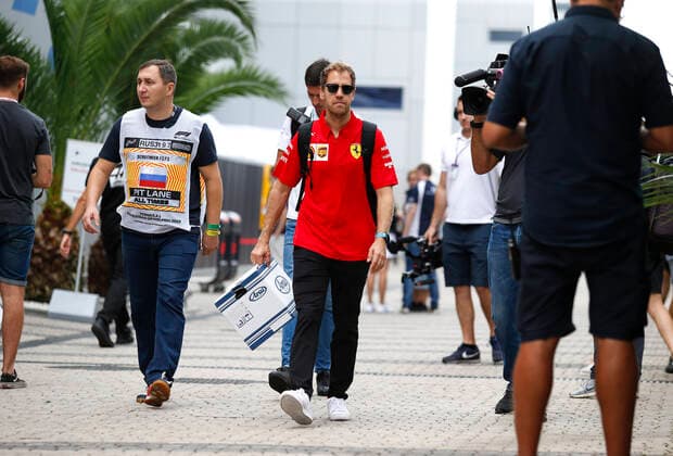 Motorsports: FIA Formula One World Championship, WM, Weltmeisterschaft 2019, Grand Prix of Russia, 5 Sebastian Vettel (GER, Scuderia Ferrari Mission Winnow), Sochi Russia