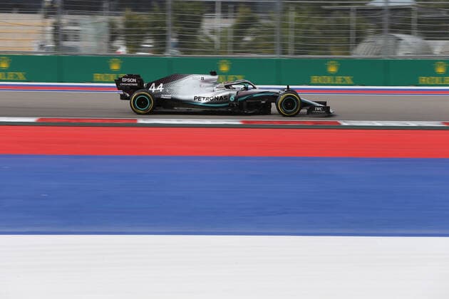 Photo4 LaPresse 27 09 2019 Sochi, Russia Grand Prix Formula One Russia 2019 In the pic: free Practice 1, Lewis Hamilton (GBR) Mercedes AMG F1 W10 EQ Power  Copyright: xPhoto4 LaPressex