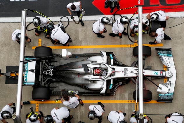 Motorsports: FIA Formula One World Championship, WM, Weltmeisterschaft 2019, Grand Prix of Russia, 44 Lewis Hamilton (GBR, Mercedes AMG Petronas Motorsport), Sochi Russia