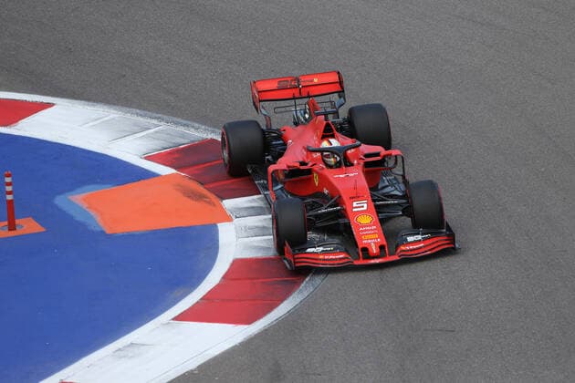 Photo4 LaPresse 28 09 2019 Sochi, Russia Grand Prix Formula One Russia 2019 In the pic: Free practice 3, Sebastian Vettel (GER) Scuderia Ferrari SF90  Copyright: xPhoto4 LaPressex