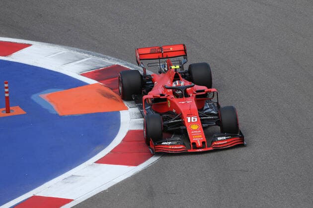 Photo4 LaPresse 28 09 2019 Sochi, Russia Grand Prix Formula One Russia 2019 In the pic: Free practice 3, Charles Leclerc (MON) Scuderia Ferrari SF90  Copyright: xPhoto4 LaPressex